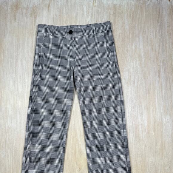Betabrand Black Glen Plaid Stretch Straight Leg Pull On Dress Pants Small PETITE - Picture 2 of 12